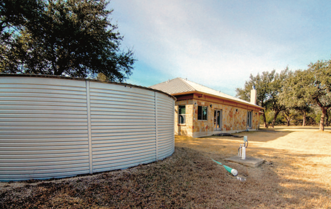 A 30,000 gallon storage was installed for all on-site water needs.